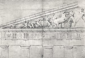 Study of a Pediment from the Parthenon by Jacques Carrey